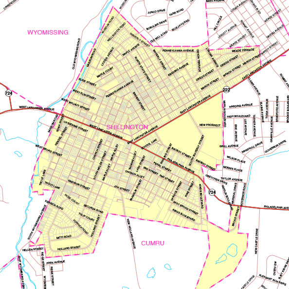 Map of Shillington