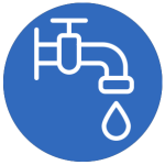Graphic representation of of water leak